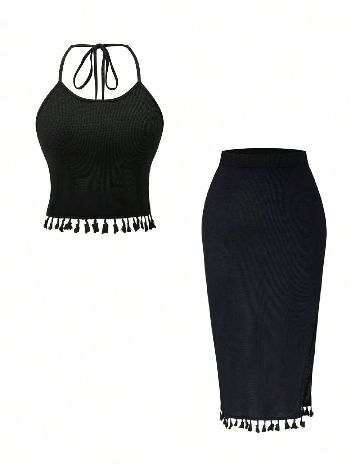 Compleu SHEIN CURVE, negru