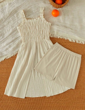 Compleu Shein Kids, crem