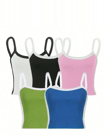 Set topuri 5 bucati SHEIN, mix culori