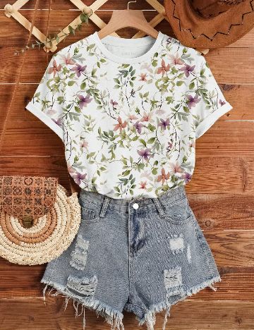 Tricou SHEIN, floral print