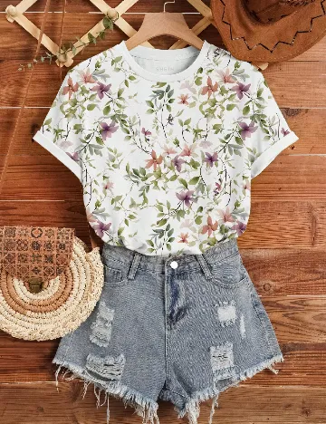 Tricou SHEIN, floral print