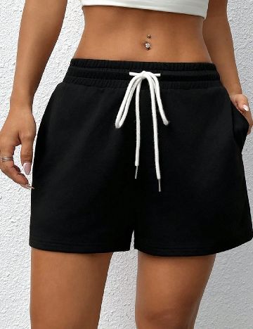 Pantaloni scurti SHEIN, negru