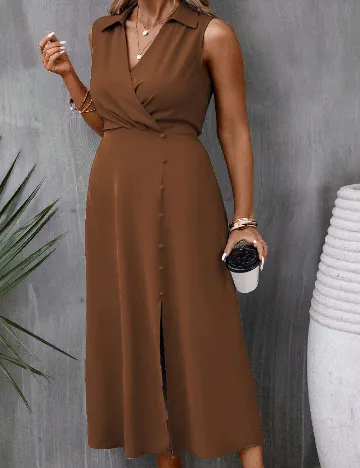 Rochie medie SHEIN CURVE, maro