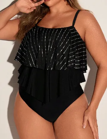 Costum de baie SHEIN CURVE, negru