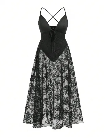 Rochie lunga SHEIN CURVE, negru