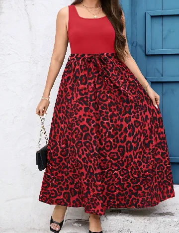 Rochie lunga SHEIN CURVE, rosu