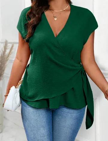 Bluza SHEIN CURVE, verde