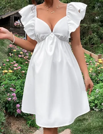 Rochie medie SHEIN, alb