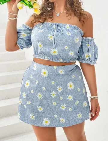 Compleu SHEIN CURVE, albastru