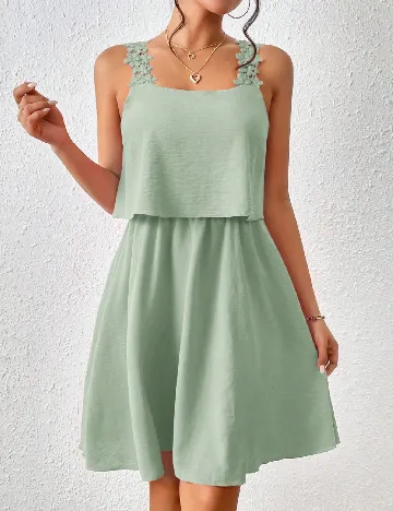 Rochie scurta SHEIN, verde