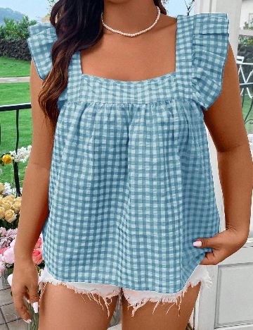 Bluza SHEIN CURVE, albastru