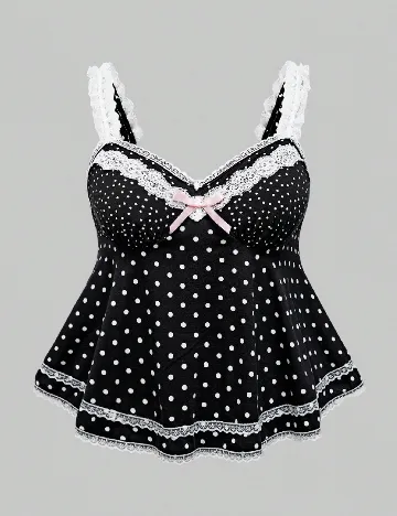 Maiou Romwe Plus Size, negru