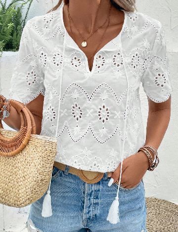 Bluza Emery Rose, alb