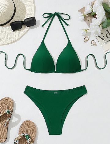 Costum de baie SHEIN, verde