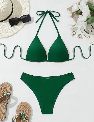 Costum de baie SHEIN, verde