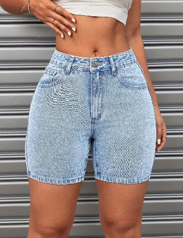 Pantaloni scurti SHEIN, albastru