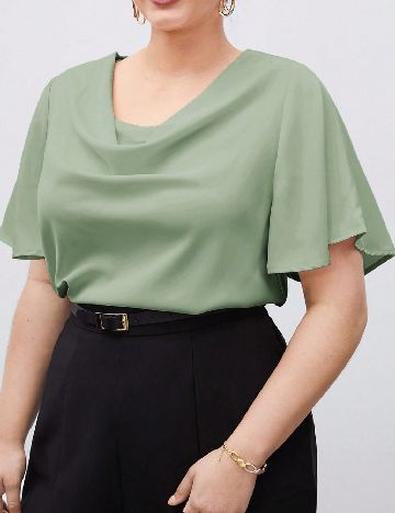 Bluza SHEIN CURVE, verde