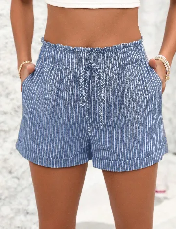 Pantaloni scurti SHEIN, albastru