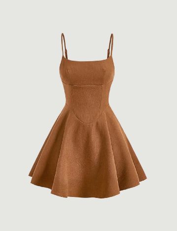 Rochie scurta SHEIN, maro