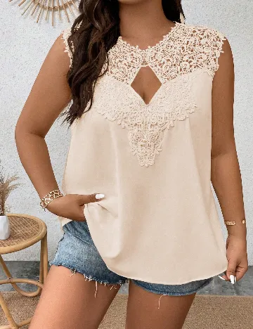 Bluza SHEIN CURVE, ecru