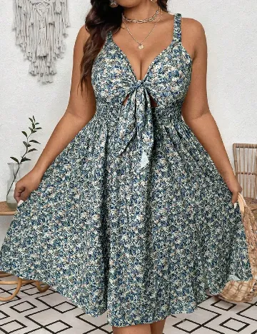 Rochie scurta SHEIN CURVE, floral print