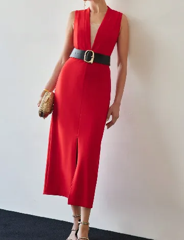 Rochie lunga MOTF, rosu