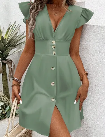 Rochie scurta SHEIN, verde