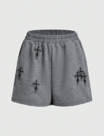 Pantaloni scurti Romwe, gri