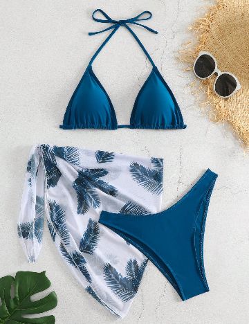 Costum de baie SHEIN, albastru