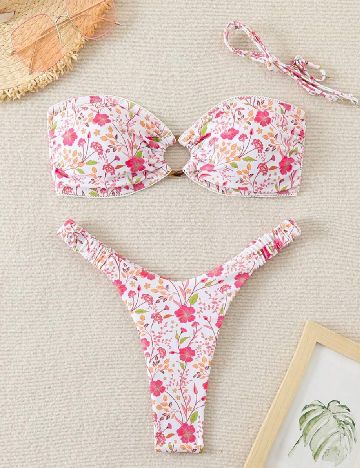 Costum de baie SHEIN, floral print