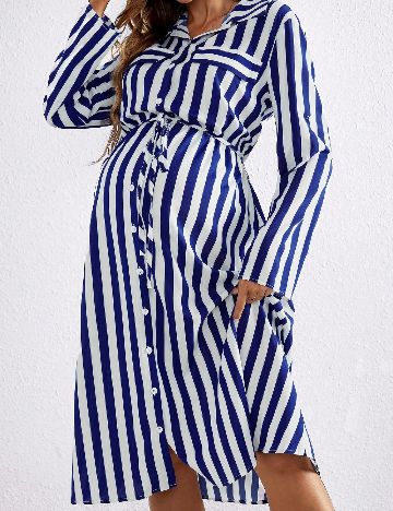 Rochie medie SHEIN Maternity, albastru