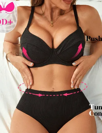 Costum de baie SHEIN, negru