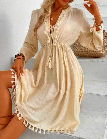 Rochie scurta SHEIN, crem