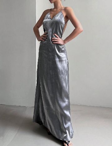 Rochie lunga Dazy, gri