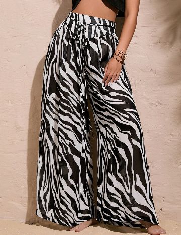 Pantaloni de plaja SHEIN, negru