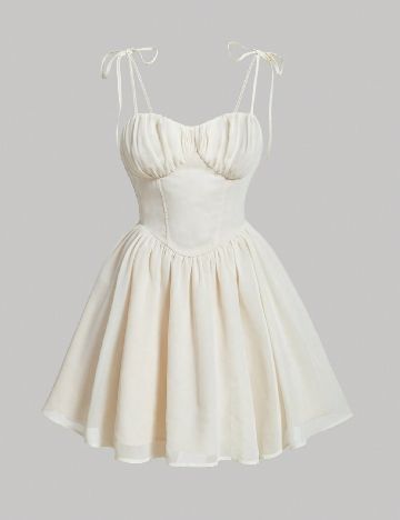 Rochie scurta SHEIN CURVE, crem