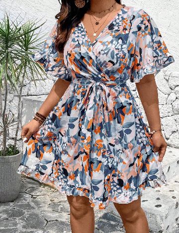 Rochie scurta SHEIN CURVE, mix culori
