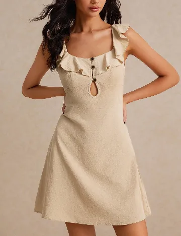 Rochie scurta SHEIN, crem