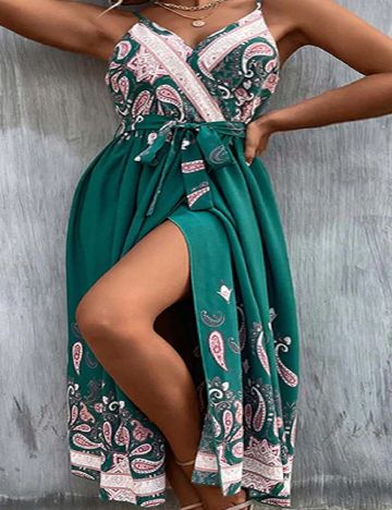 Rochie lunga SHEIN CURVE, verde