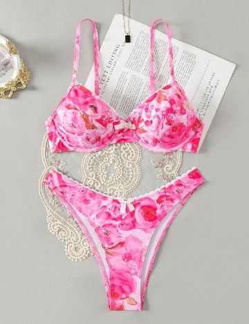 Costum de baie SHEIN, roz