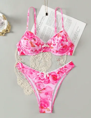 Costum de baie SHEIN, roz