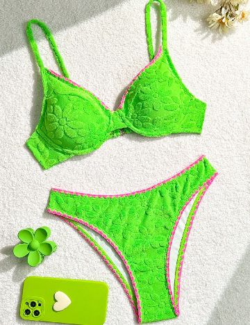 Costum de baie SHEIN, verde