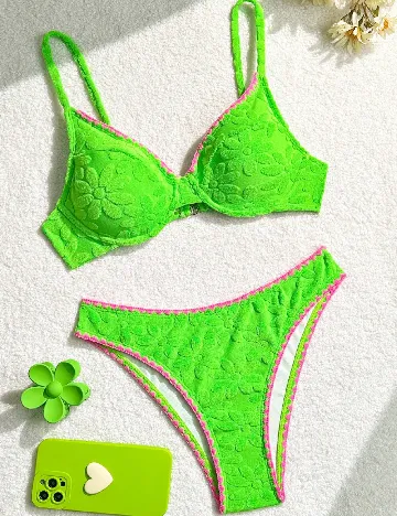Costum de baie SHEIN, verde