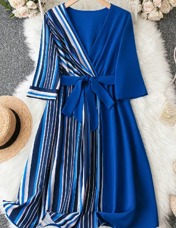 Rochie medie SHEIN CURVE, albastru