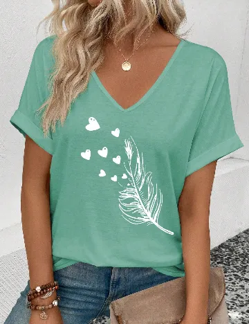 Tricou SHEIN, turcoaz