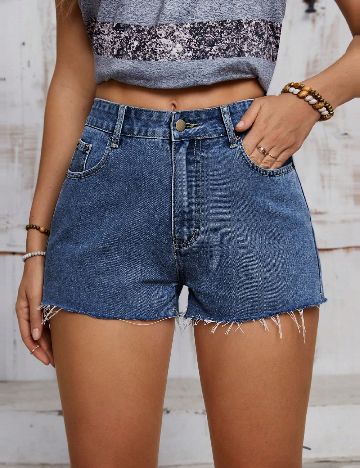 Pantaloni scurti SHEIN, albastru