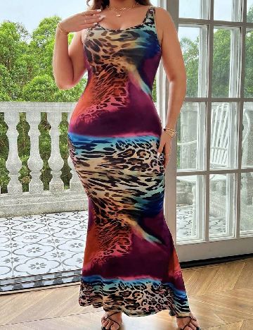 Rochie lunga SHEIN CURVE, mix culori