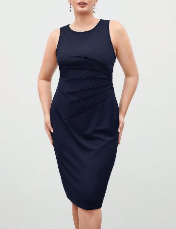 Rochie scurta SHEIN CURVE, bleumarin