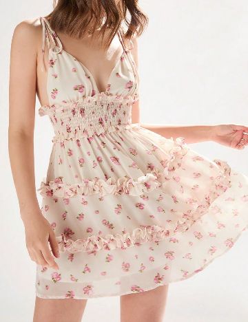 Rochie scurta SHEIN, crem