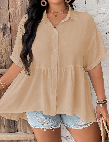 Camasa SHEIN CURVE, crem